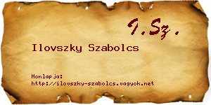 Ilovszky Szabolcs névjegykártya