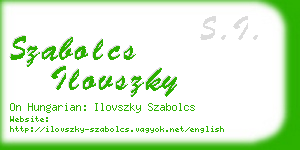 szabolcs ilovszky business card